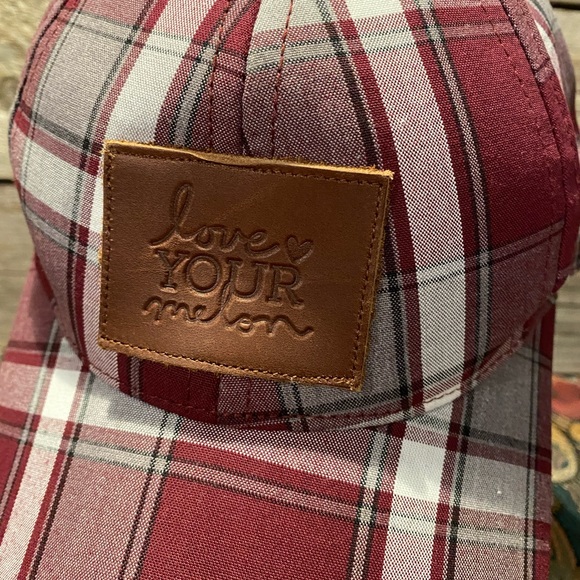 NWOT Awesome LOVE YOUR MELON Adjustable Plaid Cap - Made in USA, OSFM - Picture 2 of 9